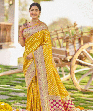 MANOHAR pure silk with heavy thread with heavy embroidery work blouse