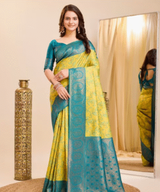 Banarasi Silk Saree with Waving Work