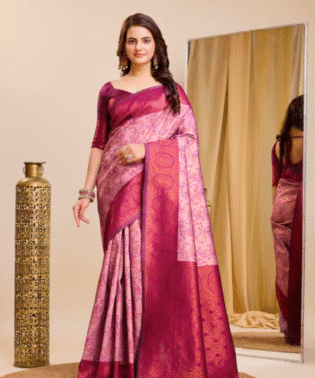 Banarasi Silk Saree with Waving Work