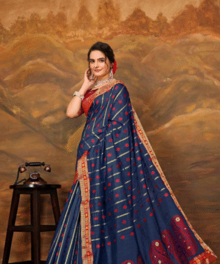 Hyati Cotton Saree with Resham Jacquard